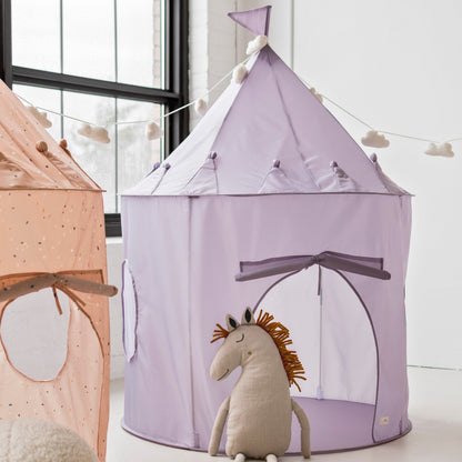 purple recycled fabric play tent