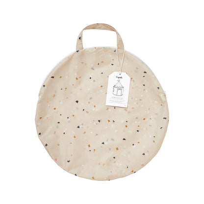 terrazzo beige recycled fabric play tent