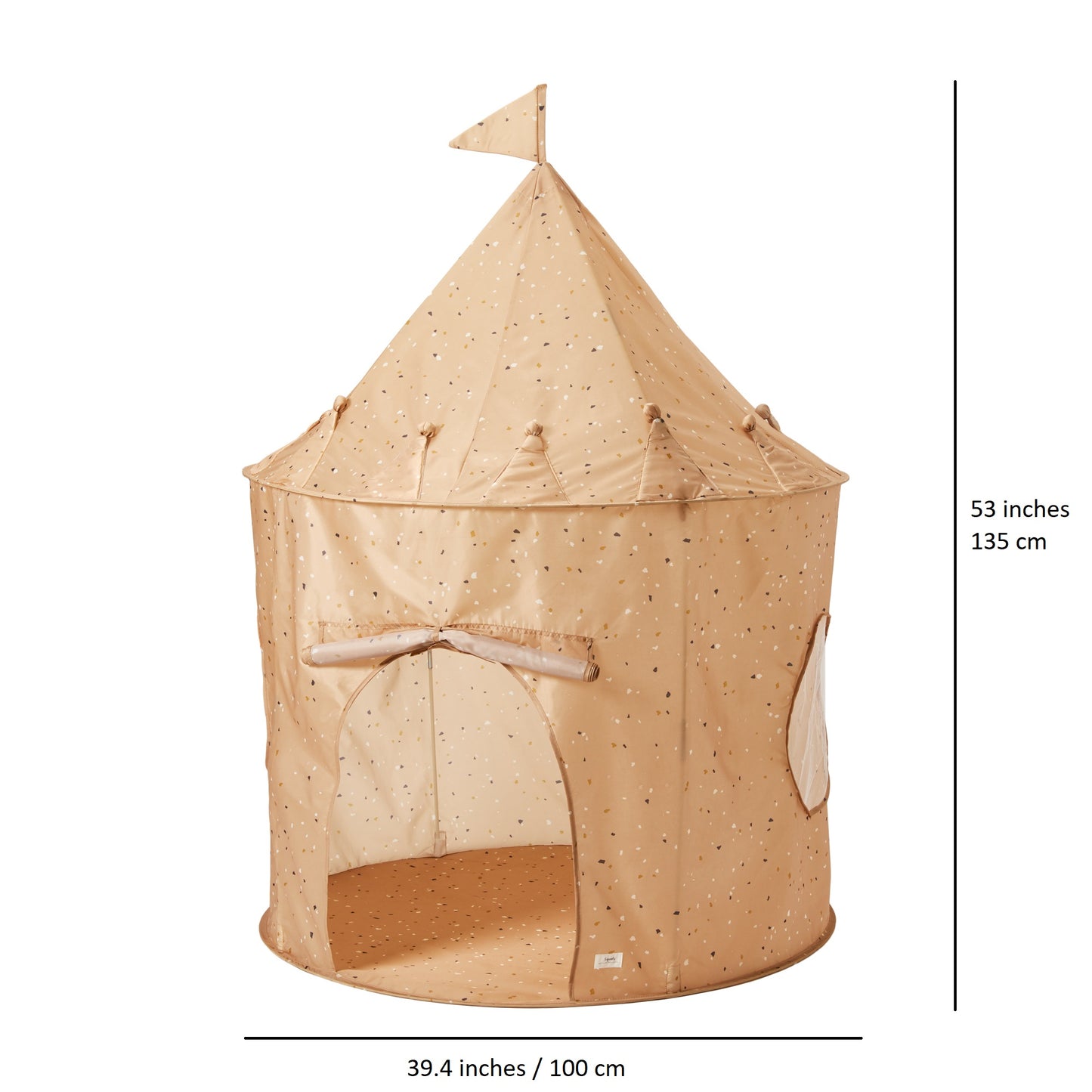 terrazzo clay recycled fabric play tent