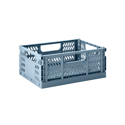 modern folding crate - blue - 2 sizes available
