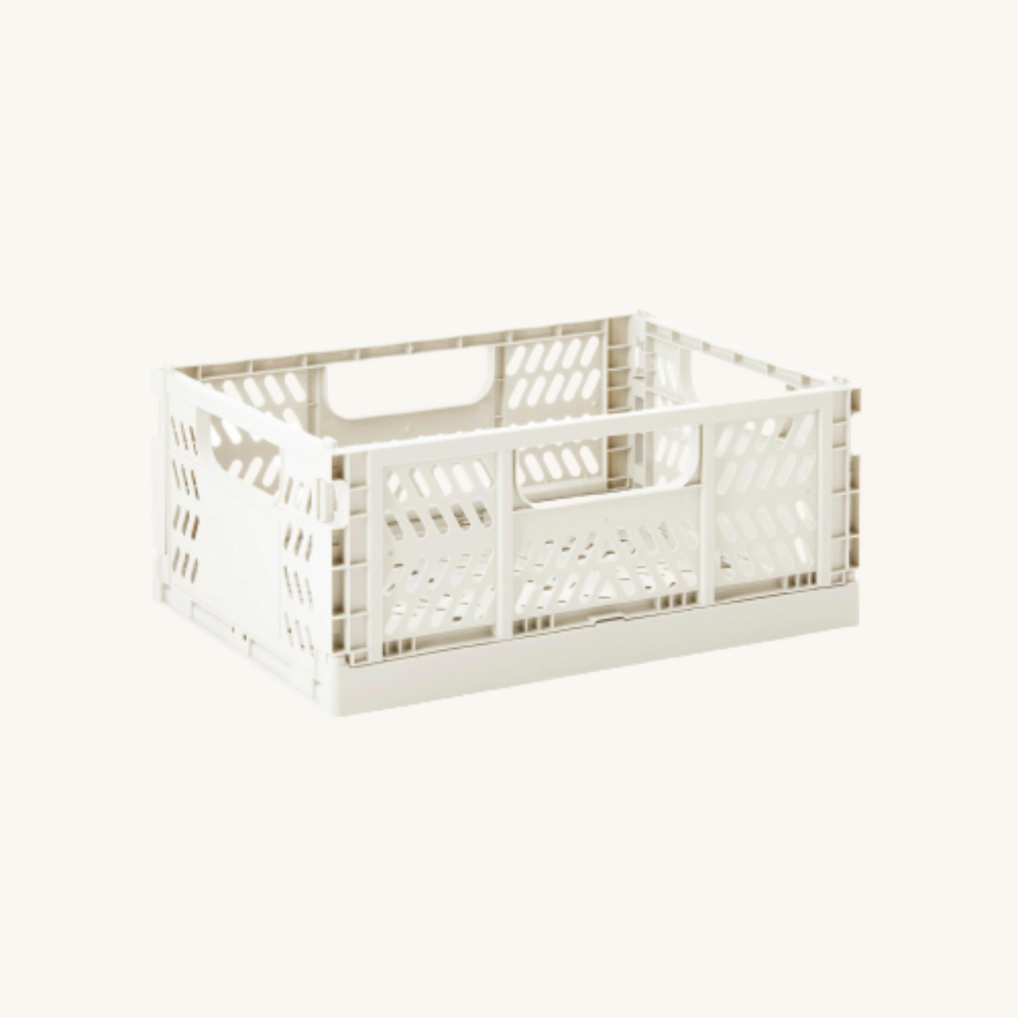 modern folding crate - cream - 2 sizes available