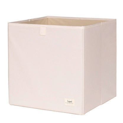 cream recycled fabric storage box
