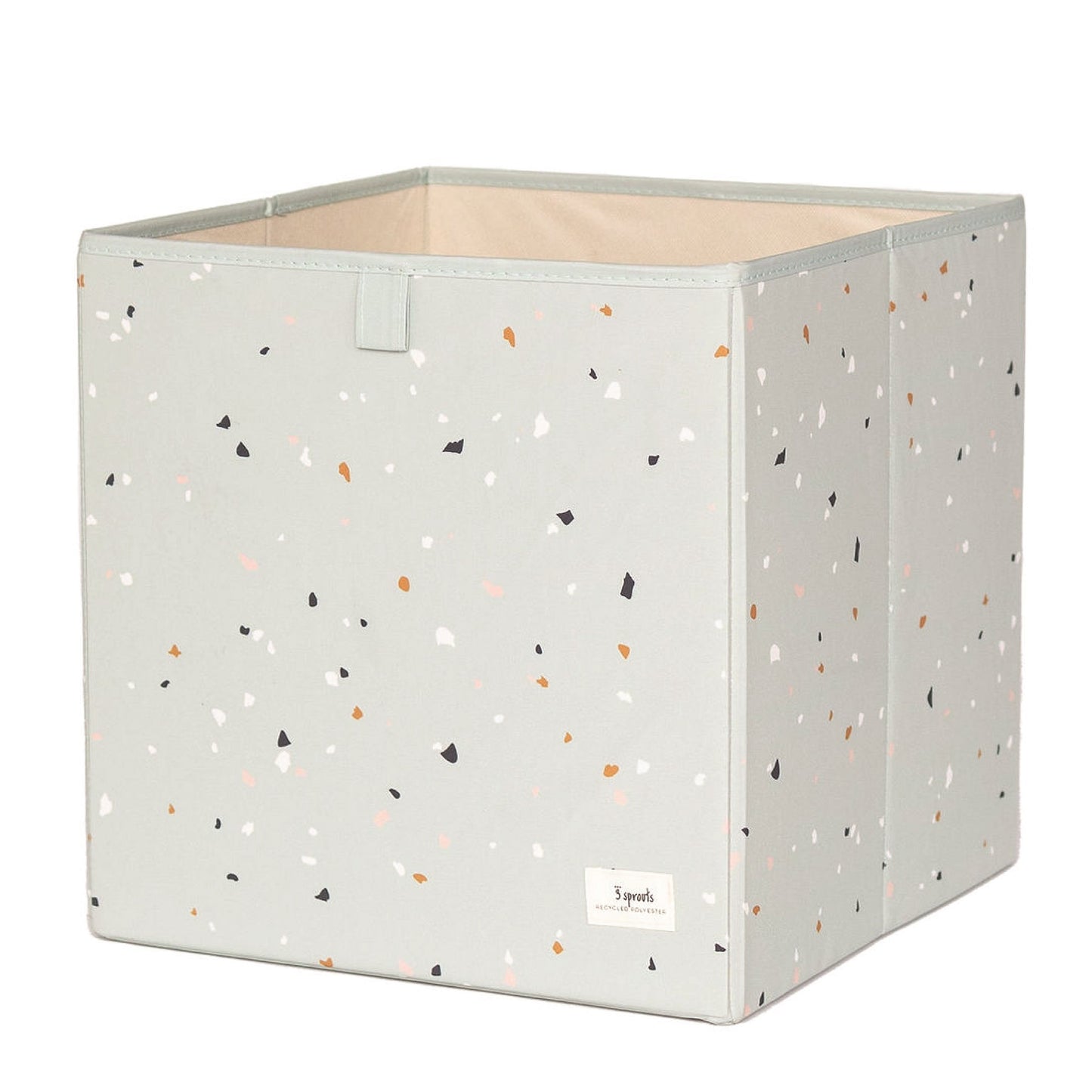 terrazzo green recycled fabric storage box