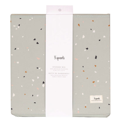 terrazzo green recycled fabric storage box