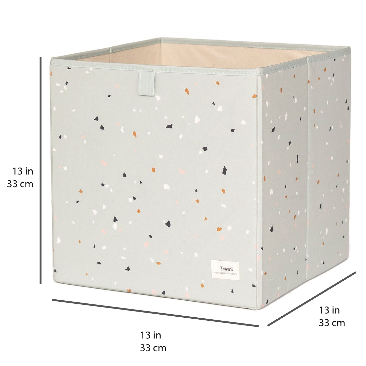 terrazzo green recycled fabric storage box