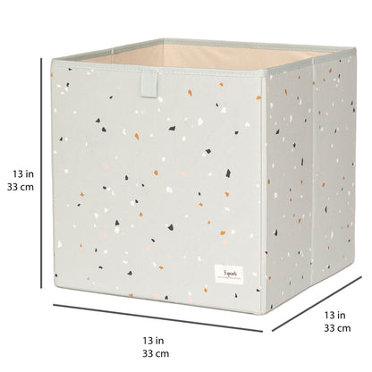 terrazzo green recycled fabric storage box