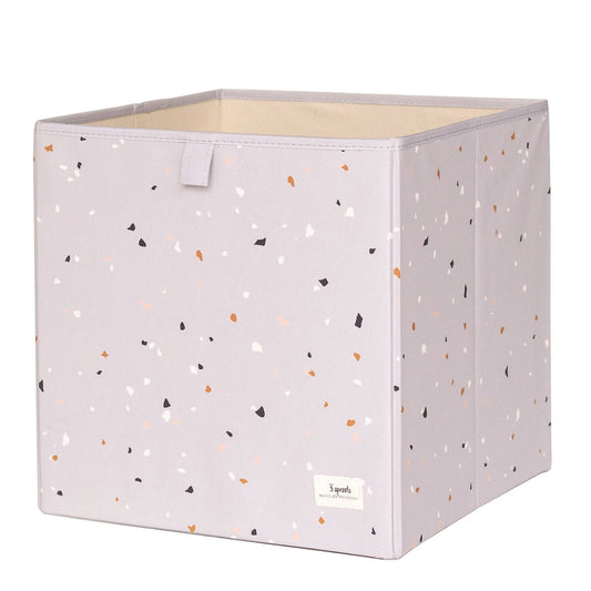 terrazzo gray recycled fabric storage box