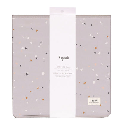 terrazzo gray recycled fabric storage box