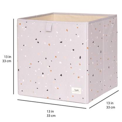 terrazzo gray recycled fabric storage box