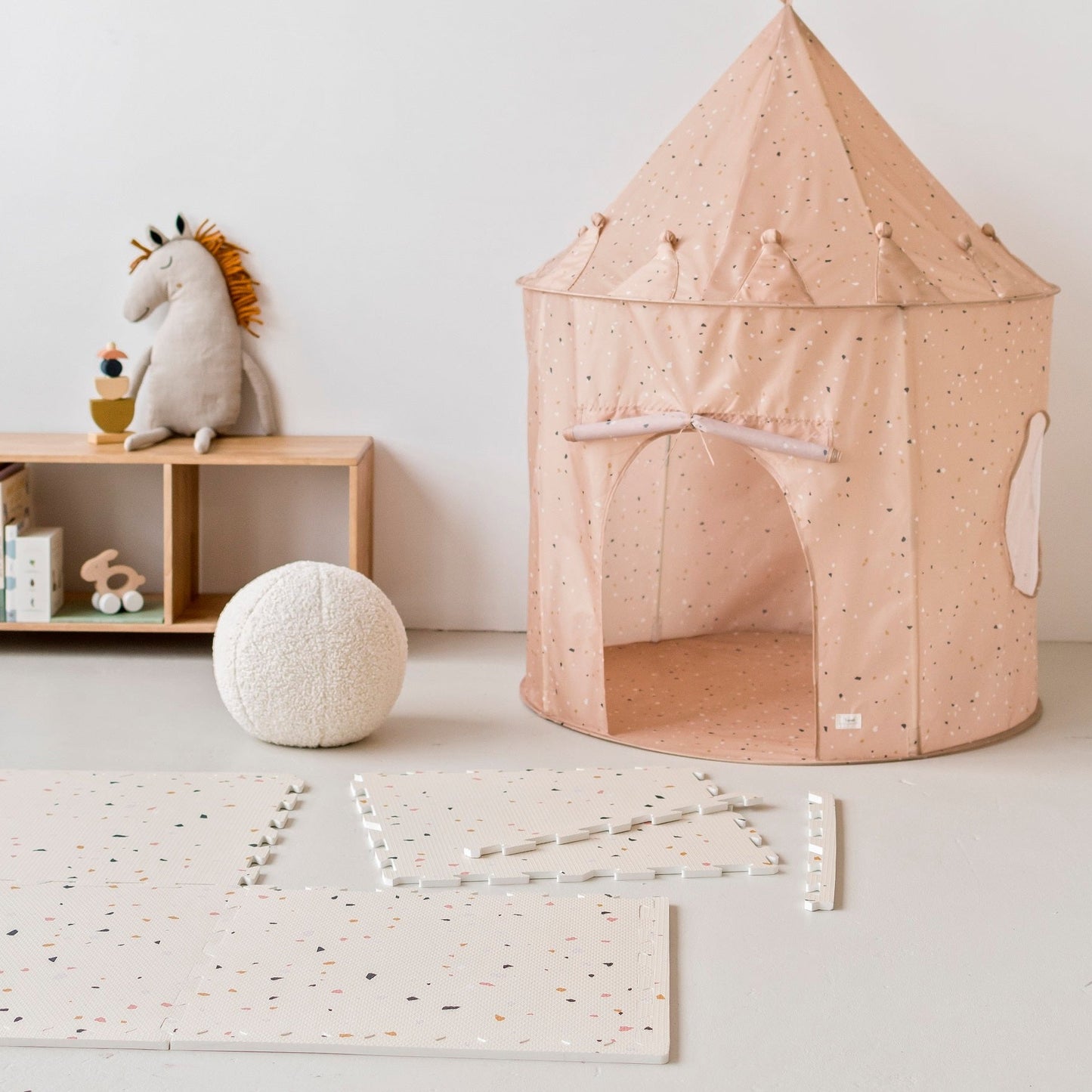 terrazzo cream EVA foam play mat