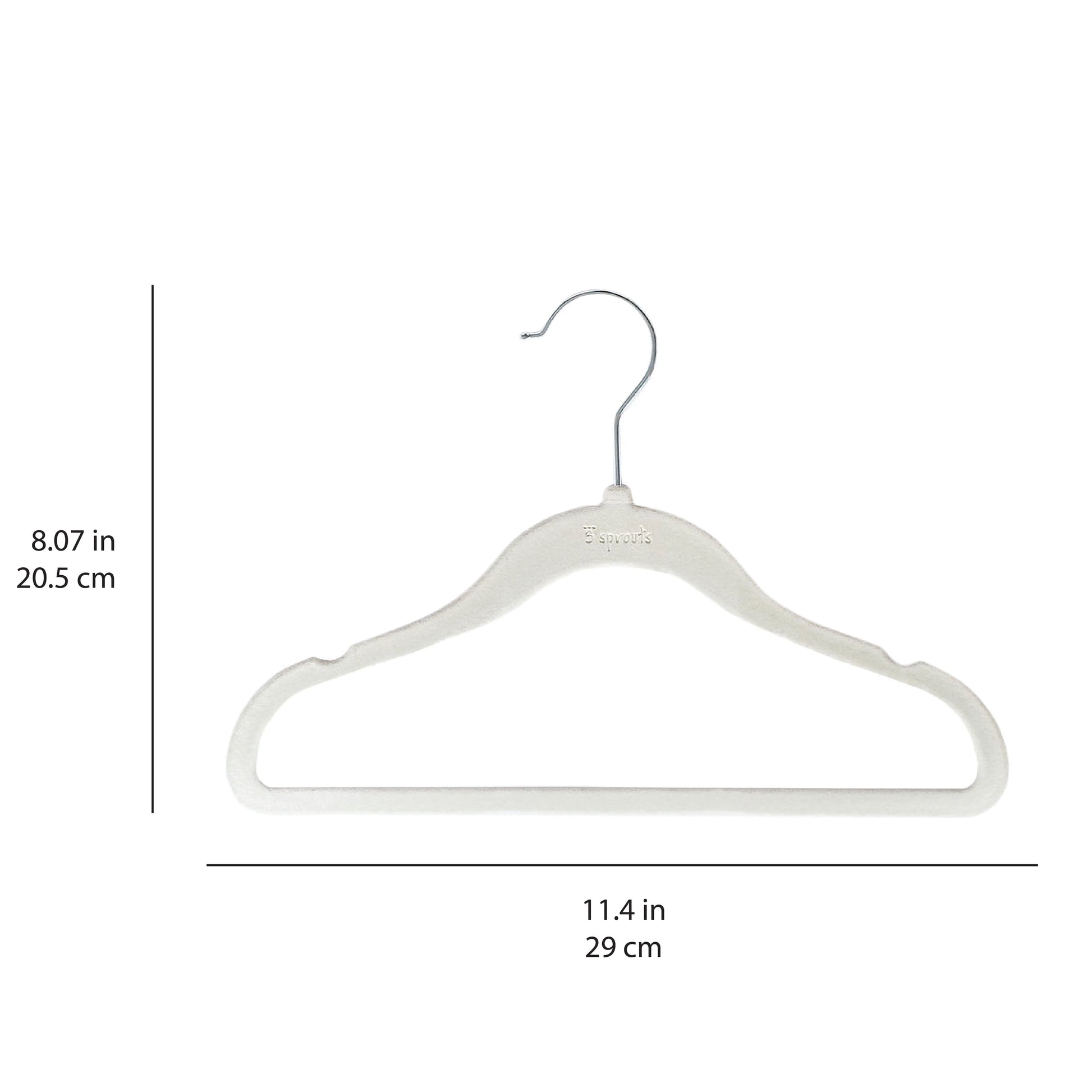 green velvet non-slip hangers (30 per set) – - Main Image