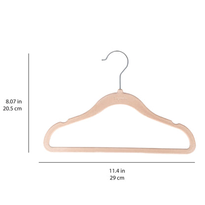 hazelnut velvet non-slip hangers (30 per set)
