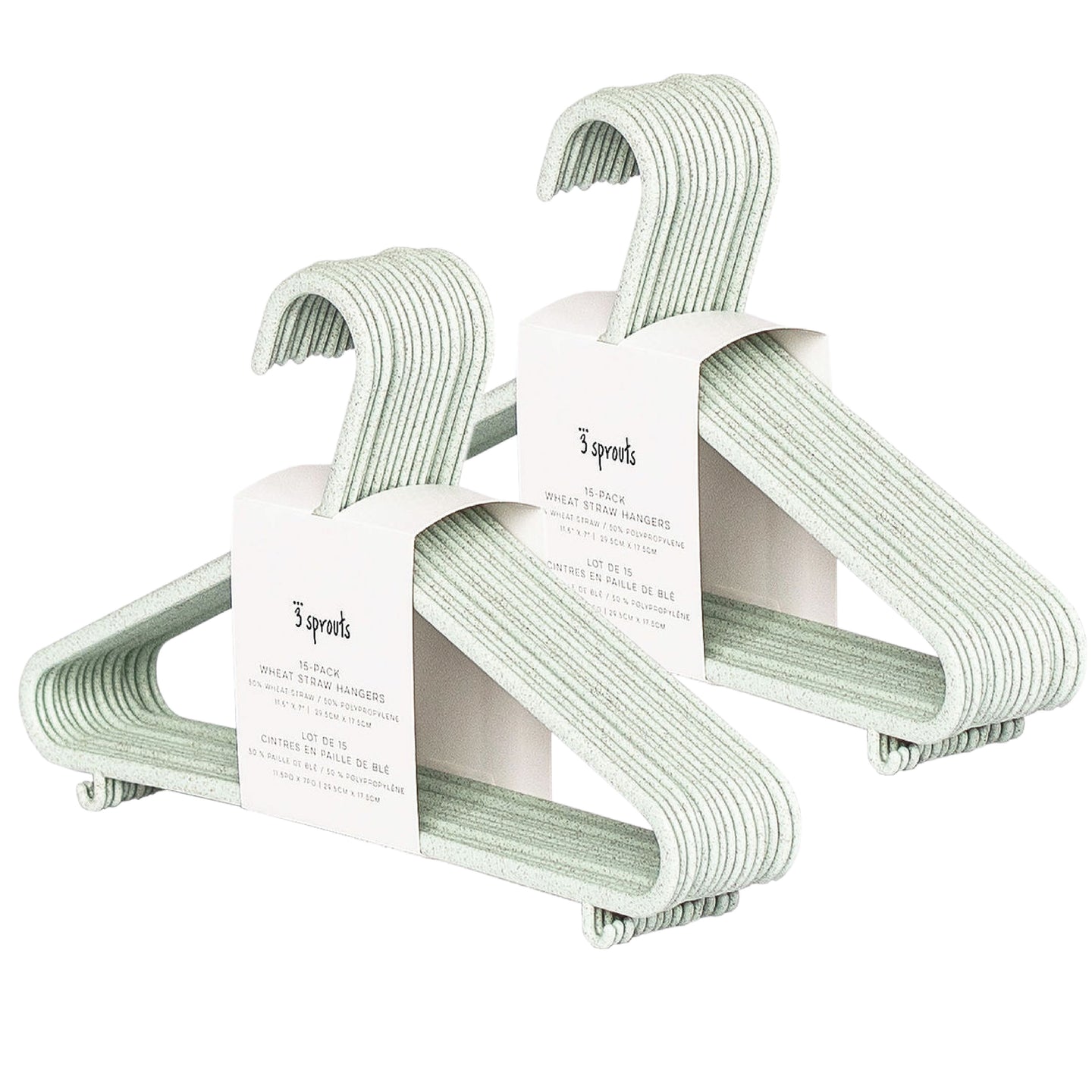green wheat straw hangers (30 per set)