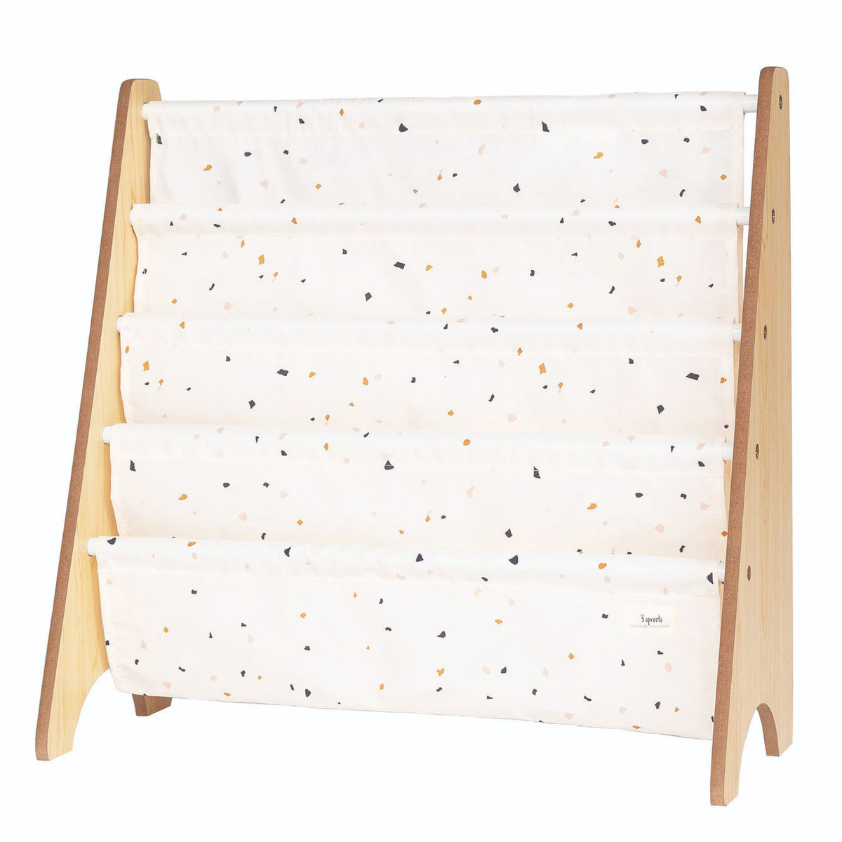 terrazzo cream recycled fabric book rack – 3sprouts.com