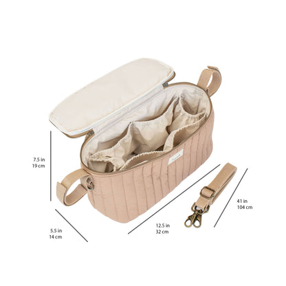 clay quilted stroller organizer