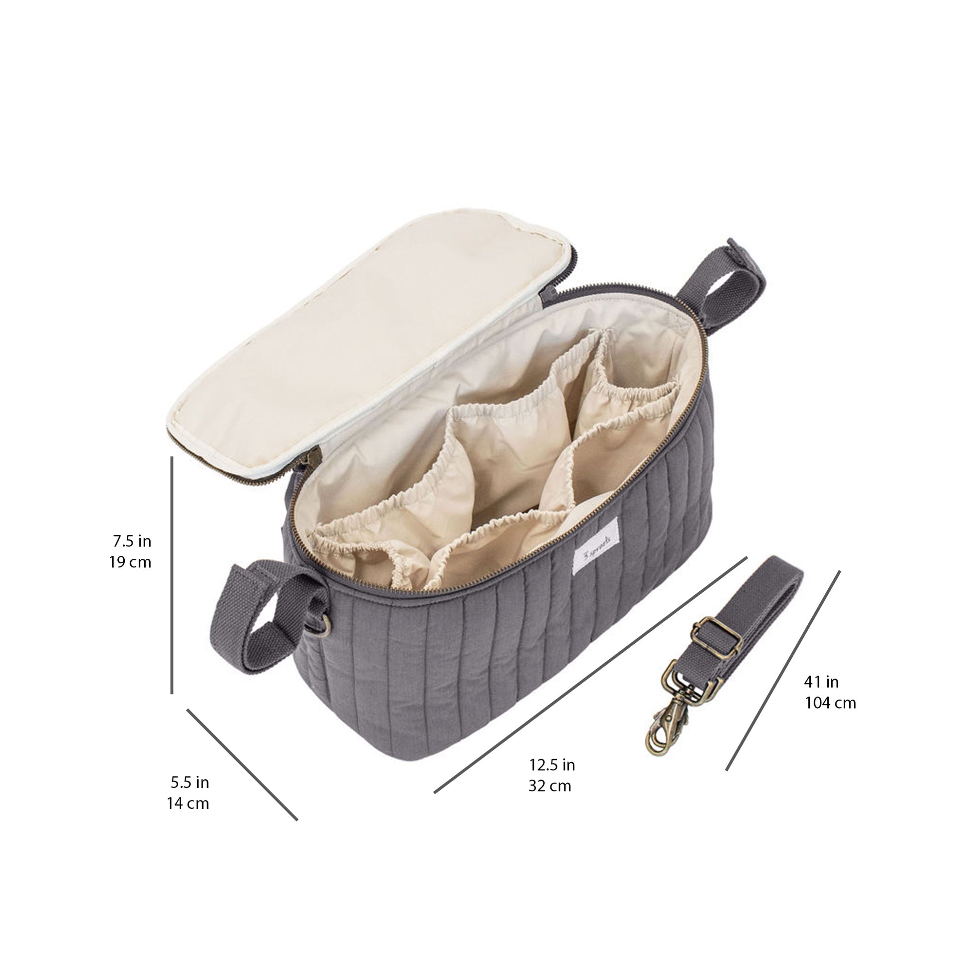 graco stroller organizer charcoal gray quilted stroller organizer – 3sprouts.com