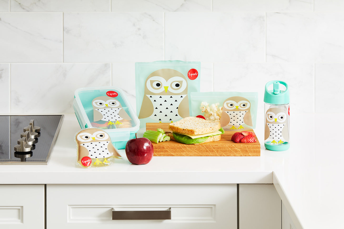 owl sandwich bag (2 pack)