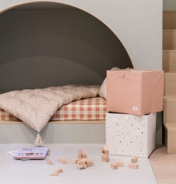 terrazzo cream recycled fabric storage box