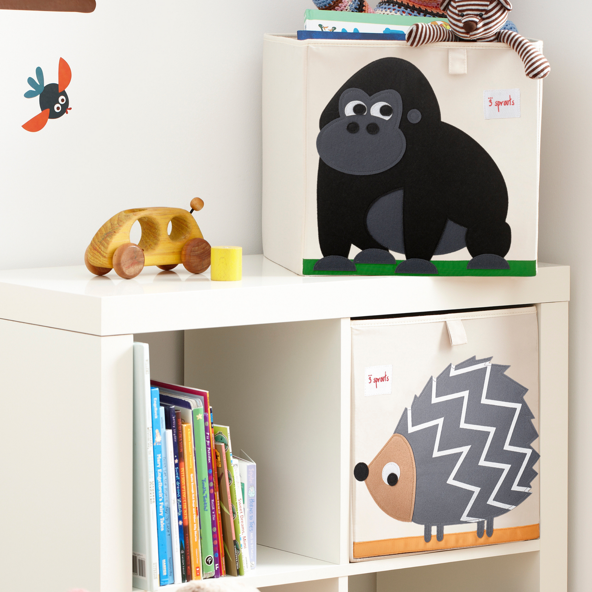 3-Sprouts Storage Box, Black Gorilla