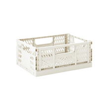 Load image into Gallery viewer, modern folding crate - cream - 2 sizes available
