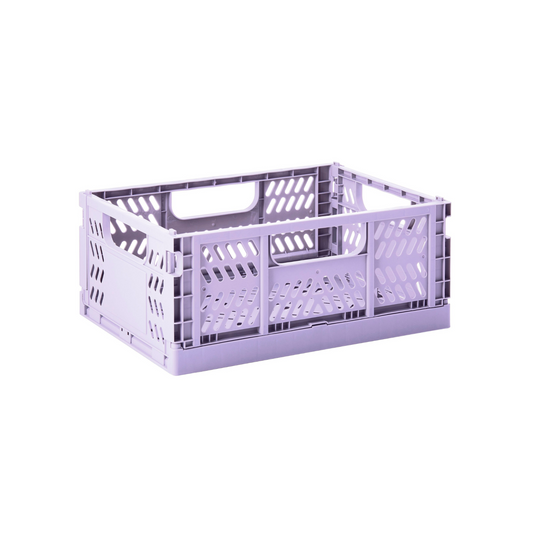 modern folding crate - lilac - 2 sizes available