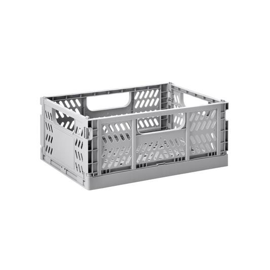 modern folding crate - light gray - 2 sizes available