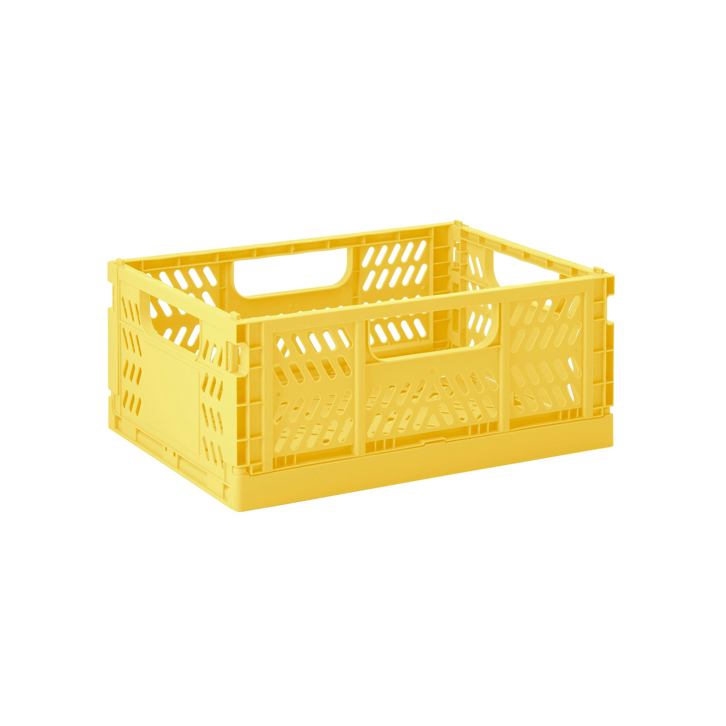 modern folding crate - yellow - 2 sizes available