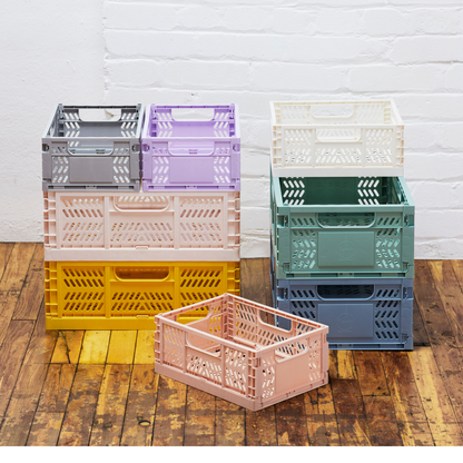 modern folding crate - blue - 2 sizes available