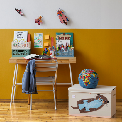 modern folding crate - blue - 2 sizes available