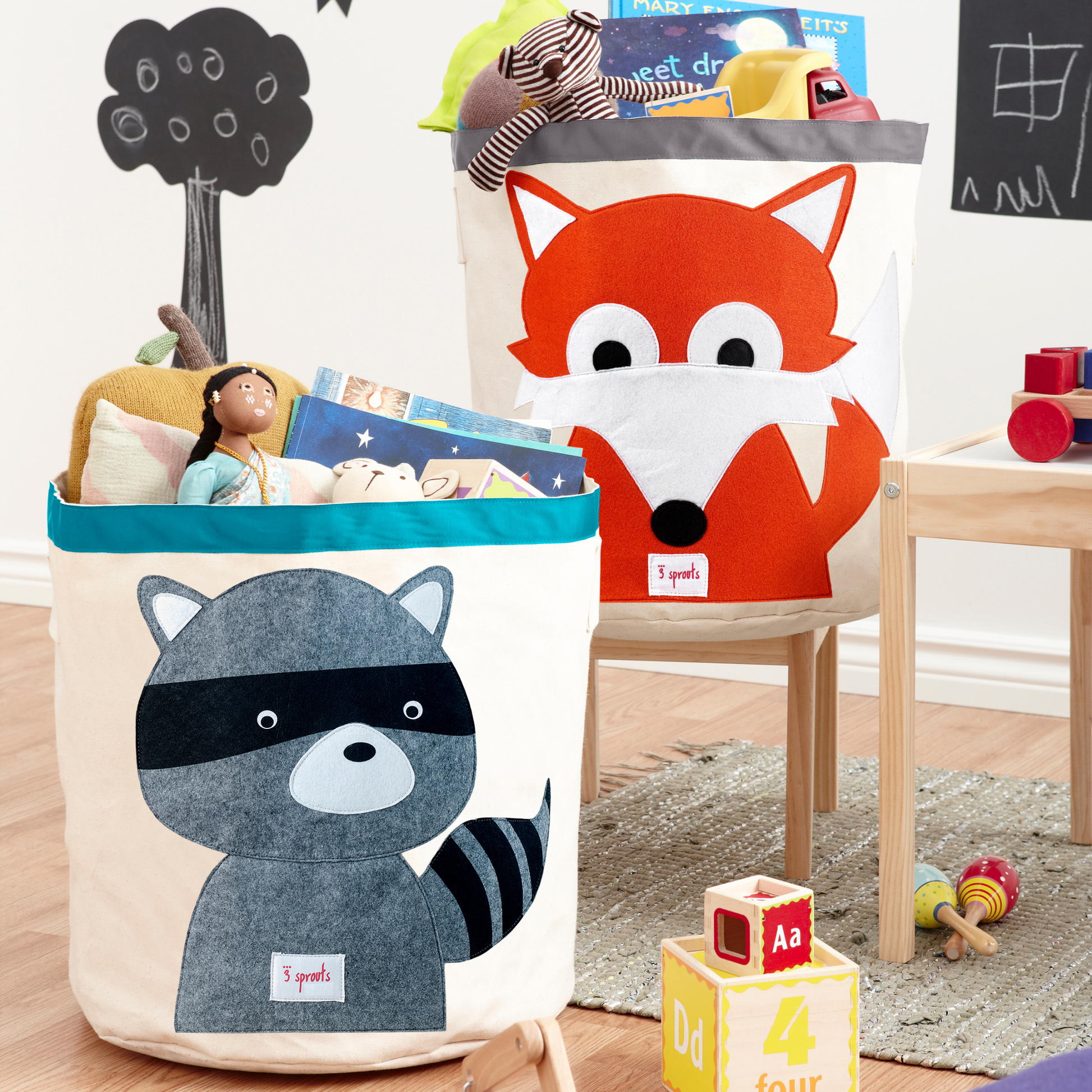 3 sprouts store raccoon storage bin
